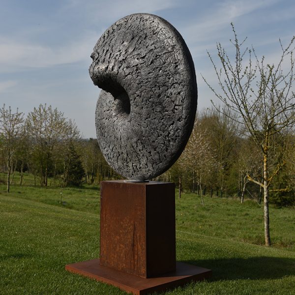 1JA21006 Ammonite Garden Sculpture Metal (5)
