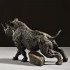 1JA21011 Bronze Rhinoceros Sculpture China Maker (1)