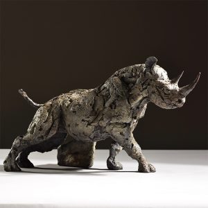 1JA21011 청동 코뿔소 조각 중국 메이커 (7)