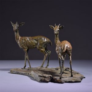 1JA22003 Statue Antilope Africaine Dik Dik (5)
