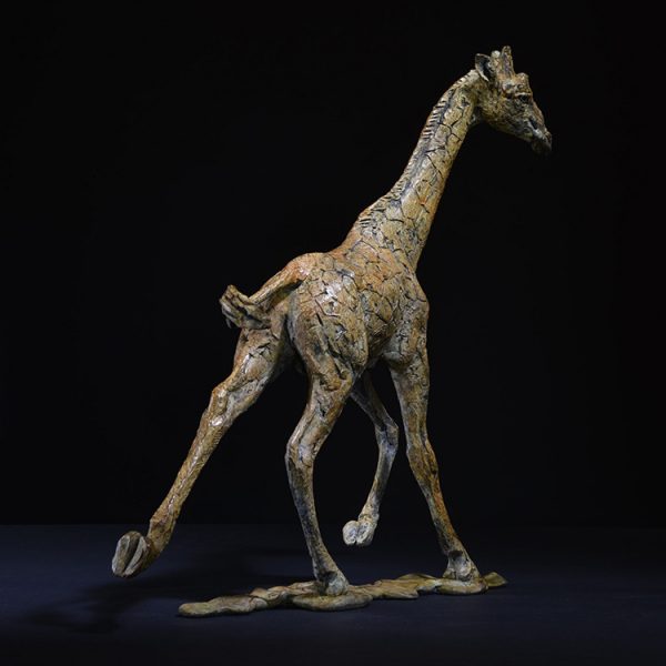 1JA23012 Giraffe Garden Statue Bronze China Maker (1)