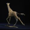 1JA23012 Giraffe Garden Statue Bronze China Maker (5)