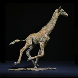 1JA23013 Metal Giraffe Sculpture Garden Outdoor (1)