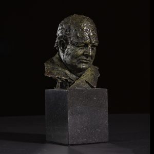 1JA27001 Скульптура Черчилля Бронзовый Китайский завод (4)