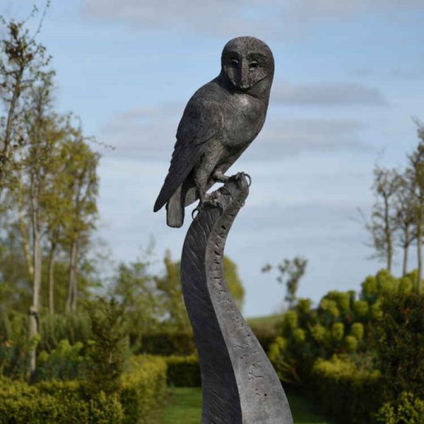 1JA26008 Outdoor Owl Statue Garden Decor Supplier (7)