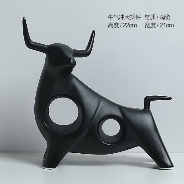 1JC21014 White Bull Statue Ceramic Online Sale (17)