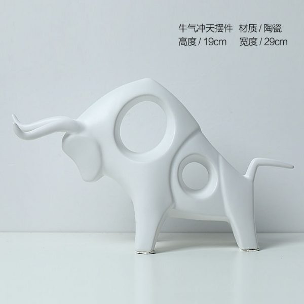 1JC21014 White Bull Statue Ceramic Online Sale (18)