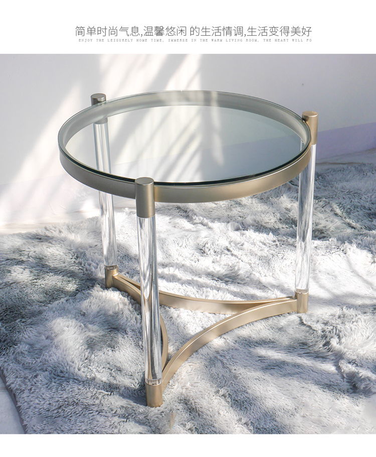 1L610054 Round Glass Side Table China Vendor (5)