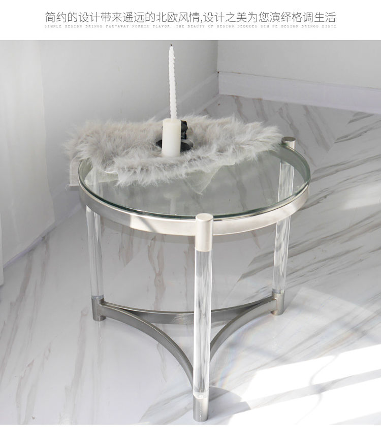 1L610054 Round Glass Side Table China Vendor (6)