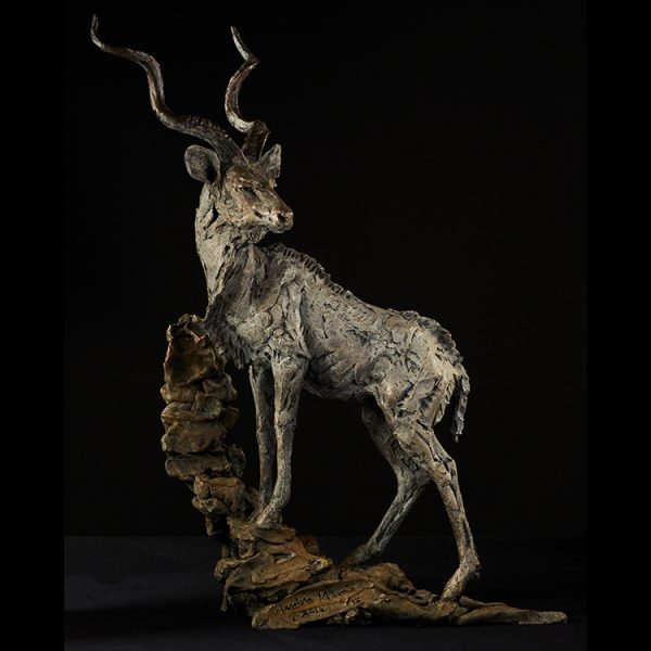 1JA27008 Kudu Statue Bronze Antelope
