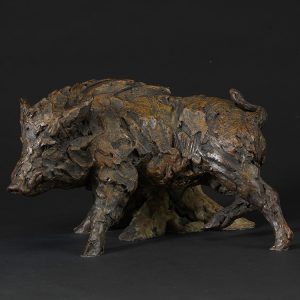 1JB11017 Wild Boar Bronze Statue Maker (2)