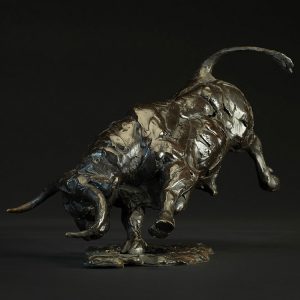 1JB12008 Bronze Taureau Sculpture Chine Maker
