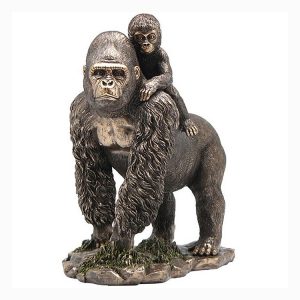 1L308008 Gorilla Statue Garten Polyresin