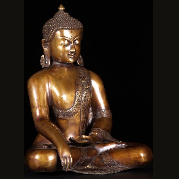 BS04010 Antique Brass Buddha Statue Sale (2)