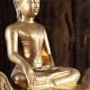 LS0104 Earth Touching Buddha Statue Brass (7)