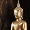 LS0104 Earth Touching Buddha Statue Brass (9)