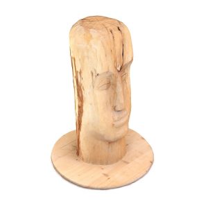 1L315004 Human Head Sculpture Wood Carved (6)