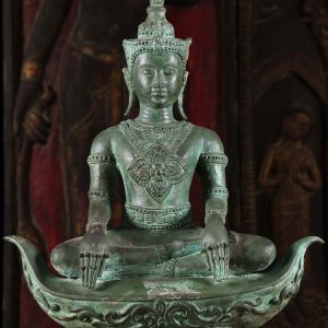 LS0106 Распродажа тайской статуи Будды в саду (1)
