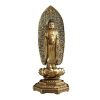 1JC17006 Medicine Buddha Statue Wooden Bhaisajyaguru (15)