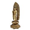 1JC17006 Medicine Buddha Statue Wooden Bhaisajyaguru (16)