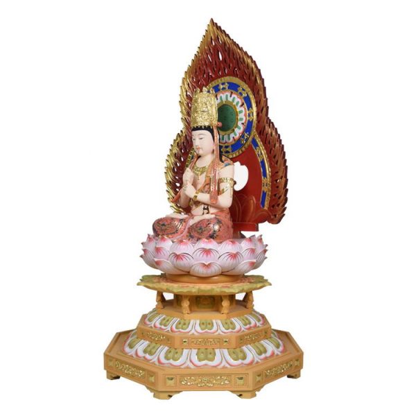 1JC17007 Tibetan Shakyamuni Buddha Statue Wooden (16)