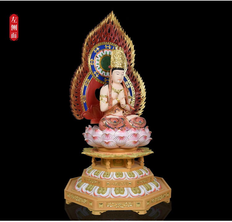 1JC17007 Tibetan Shakyamuni Buddha Statue Wooden (5)