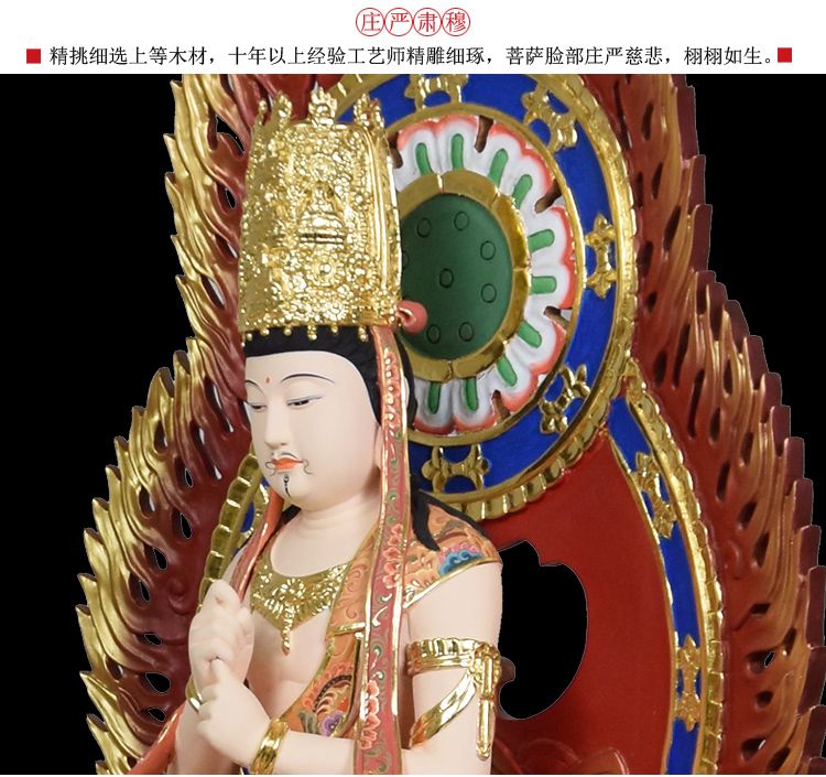 1JC17007 Tibetan Shakyamuni Buddha Statue Wooden (9)