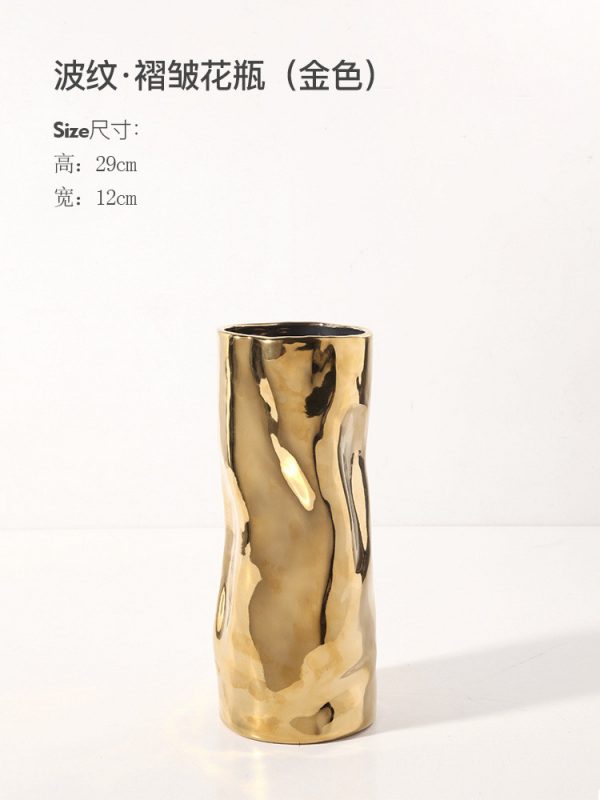 1JC21169 Pleated Ceramic Vase China Maker (17)