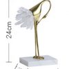 1K107003 Brass Crane Statue Crystal Tail (15)