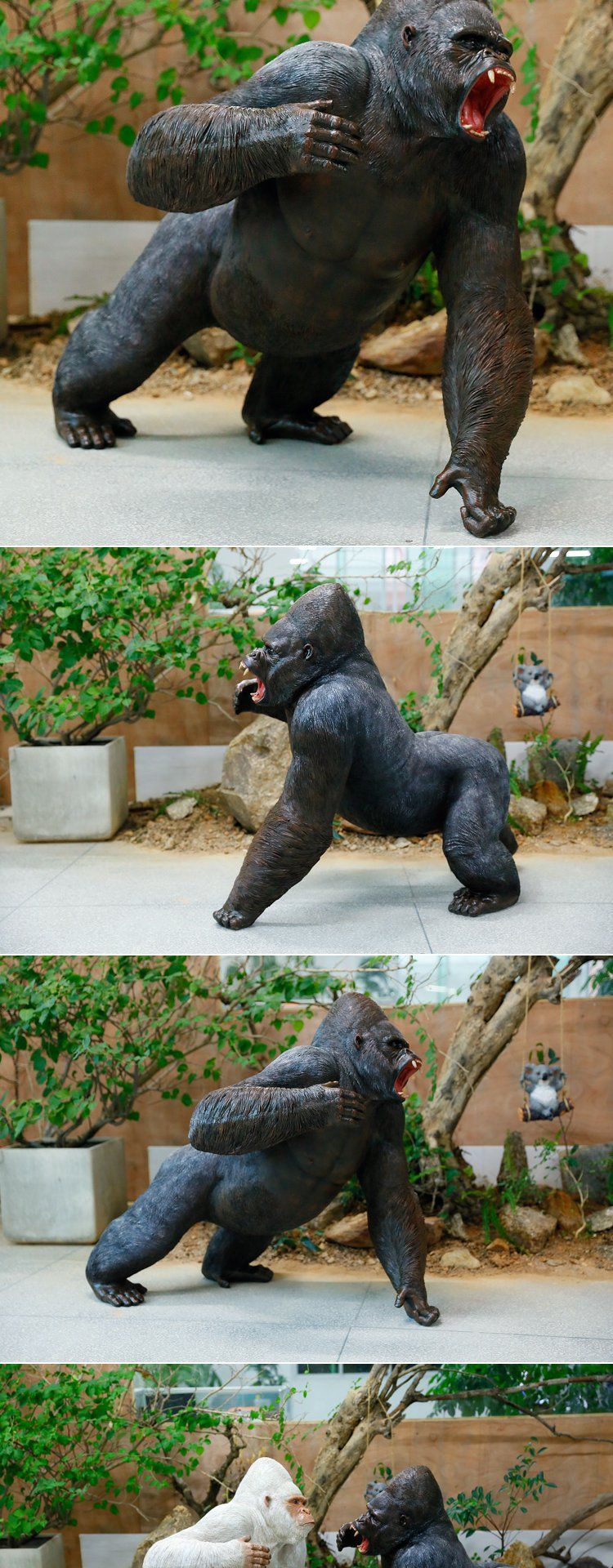 ZZB26005 Silverback Gorilla Garden Statue Resin (3)