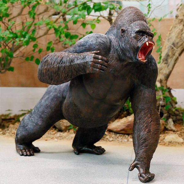 Huge Black Gorilla Statue Massive Gorilla Ornament Outdoor Gorilla  Sculpture Wild Gorilla Figure Stone Garden Gorilla Concrete Animal Statue 