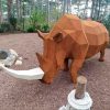 1L901003 Geometric Rhino Statue Corten Steel (4)