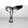 1LC23003 Fish Tail Sculpture Stainless Steel (2)