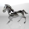 1LC23004 Geometric Horse Sculpture Stainless Steel (4)