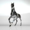 1LC23004 Geometric Horse Sculpture Stainless Steel (5)