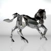 1LC23004 Geometric Horse Sculpture Stainless Steel (6)
