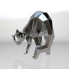 1LC23008 Metal Cat Garden Ornament Stainless Steel (8)