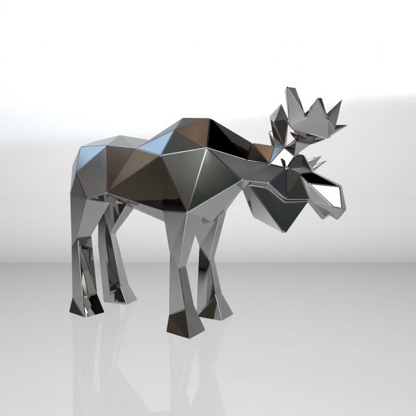 1LC23015 Metal Moose Yard Sculpture Maker (2)