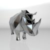 1LC23021 Life Size Rhino Statue Metal (8)