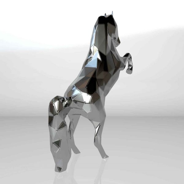 1LC23026 Stainless Steel Horse Sculpture Factory (7)