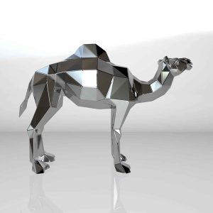 1LC23030 Metal Camel Statues For Sale (1)