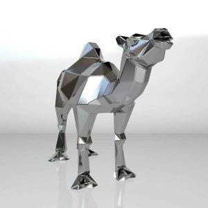 1LC23030 Metal Camel Statues For Sale (2)