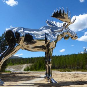 1L815004 Life Size Moose Statue For Sale (2)