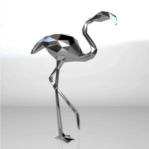1LC23033 Metal Flamingo Statue For Sale (6)