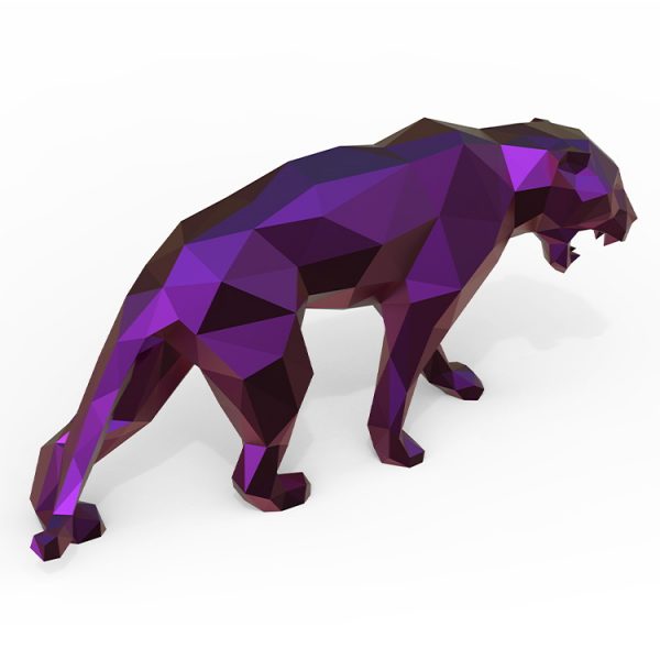 1LI04005 Black Panther Animal Statue Factory (6)