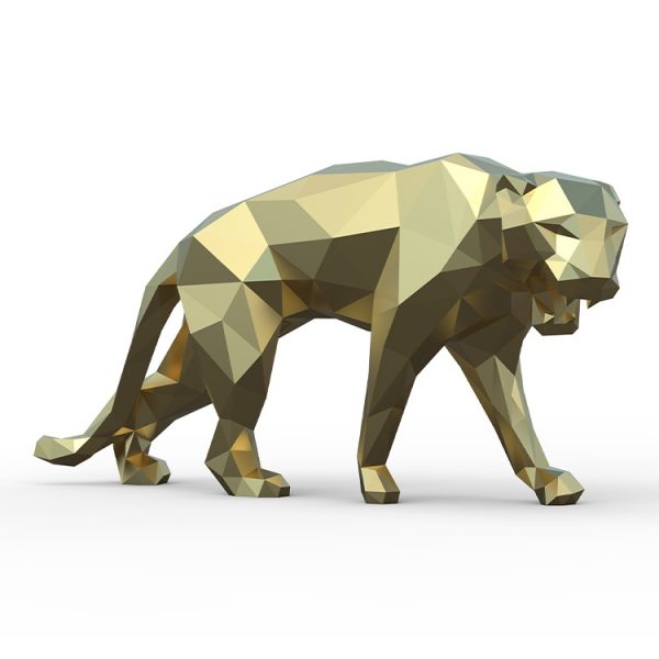 1LI04006 Gold Panther Sculpture China Maker (5)