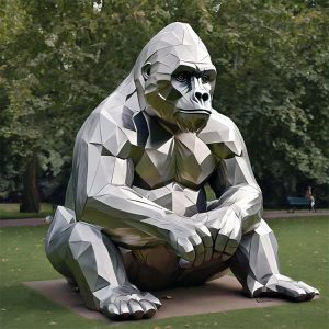 1M320001 3d gorilla statue china maker (2)