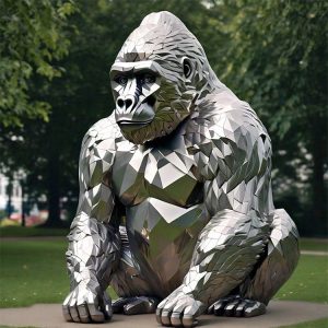 1M320001 3d gorilla statue china maker (6)