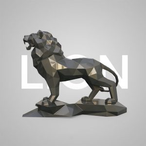 1M326006 geometric lion statue china maker (3)