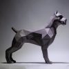 1M402002 pitbull dog statue geometric (1)
